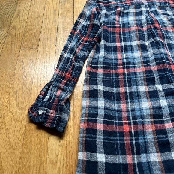 Velvet By Graham & Spencer Size S Blue Red Gabrielle Plaid Tunic Shirt Dress - Picture 15 of 16